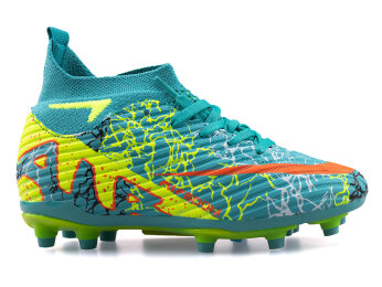 Air Laliga 600 Filet Krampon Çoraplı - Turkuaz/Sarı/Desenli - 1