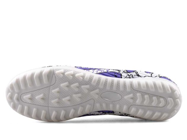 Air Laliga 600 Garson Halısaha Çoraplı - Beyaz/Mor/Desenli - 4