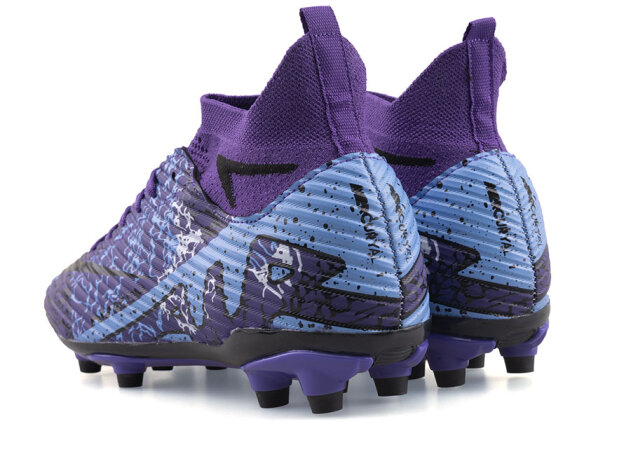 Air Laliga 600 Garson Krampon Çoraplı - Mor/Siyah/Desenli - 3