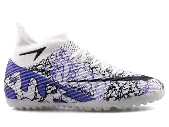 Air Laliga 600 Merdane Halısaha Çoraplı - Beyaz/Mor/Desenli - 1