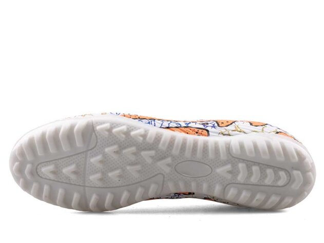 Air Laliga 600 Merdane Halısaha Çoraplı - Beyaz/Somon/Desenli - 4