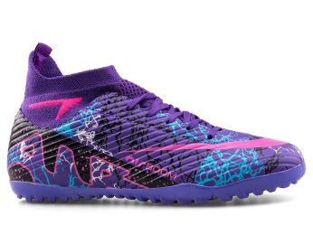 Air Laliga 600 Merdane Halısaha Çoraplı - Mor/Fuşya/Desenli - 1