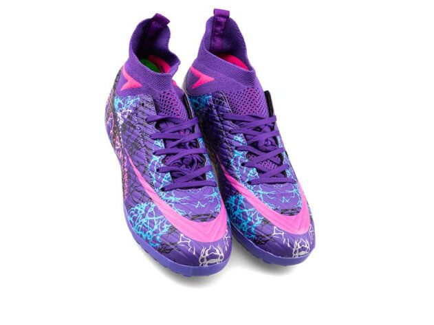 Air Laliga 600 Merdane Halısaha Çoraplı - Mor/Fuşya/Desenli - 2