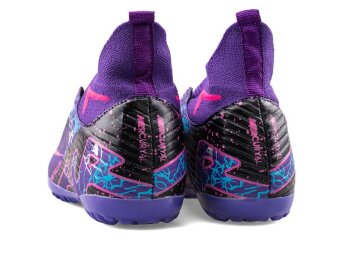 Air Laliga 600 Merdane Halısaha Çoraplı - Mor/Fuşya/Desenli - 3