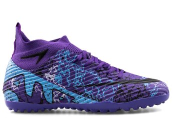 Air Laliga 600 Merdane Halısaha Çoraplı - Mor/Siyah/Desenli - Air Laliga