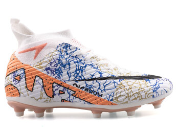 Air Laliga 600 Merdane Krampon Çoraplı - Beyaz/Somon/Desenli - 1