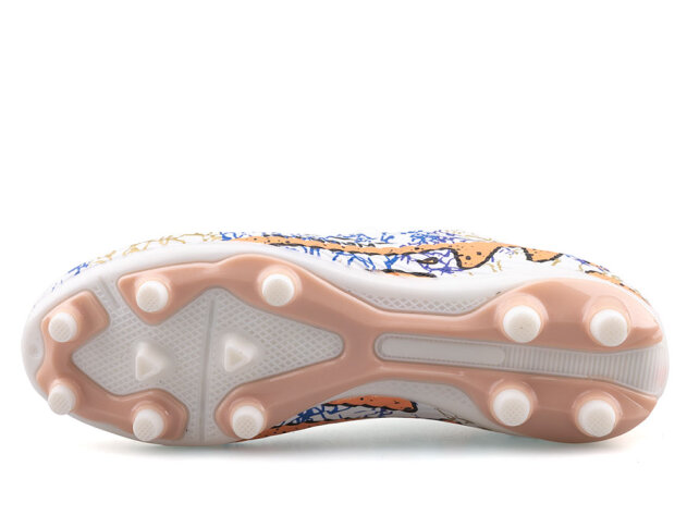 Air Laliga 600 Merdane Krampon Çoraplı - Beyaz/Somon/Desenli - 4