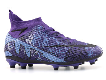 Air Laliga 600 Merdane Krampon Çoraplı - Mor/Siyah/Desenli - 1