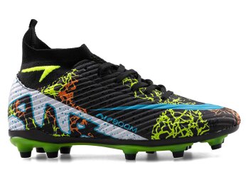 Air Laliga 600 Merdane Krampon Çoraplı - Siyah/Sarı Desenli - 1