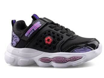 Alessio 019 Patik Su İtici Işıklı - Siyah/Lila/Beyaz T - Alessio