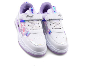 Alessio 039 Patik Cilt Işıklı - Beyaz/Lila - 2