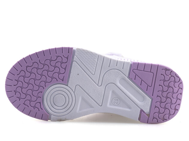 Alessio 042 Patik Cilt Su İtici Işıklı - Beyaz/Lila B.L.T - 4