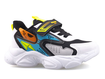 Alessio 054 Patik Anrk - Siyah/Turkuaz (Beyaz T.) - 1