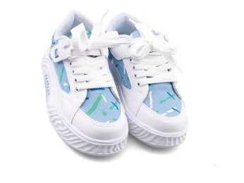 Alessio 055 Patik Keten Işıklı - Beyaz/Mavi B.T - Alessio