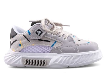 Alessio 055 Patik Keten Işıklı - Buz/Siyah B.T - Alessio