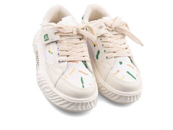 Alessio 055 Patik Keten Işıklı - Ekru/Ekru/T. - Alessio