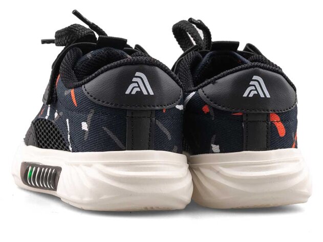 Alessio 055 Patik Keten Işıklı - Siyah/Kırmızı/Bej T. - 3