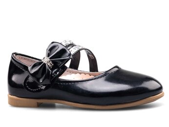 Anıl 022 Patik Babet Cilt - Siyah/Gümüş - Anıl Bebe