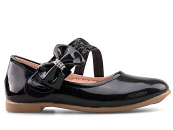 Anıl 022 Patik Babet Cilt - Siyah/Rugan - Anıl Bebe