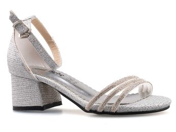 Anıl Üçbant Filet Ökçeli - Gümüş - Anıl Bebe