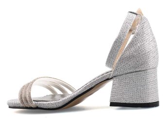 Anıl Üçbant Filet Ökçeli - Gümüş - Anıl Bebe