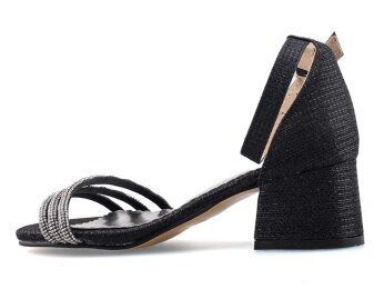 Anıl Üçbant Patik Ökçeli - Siyah - Anil