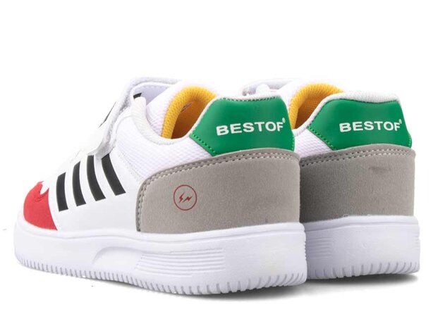 Bestof 074 Patik Cilt - Beyaz/Kırmızı/Siyah - 7