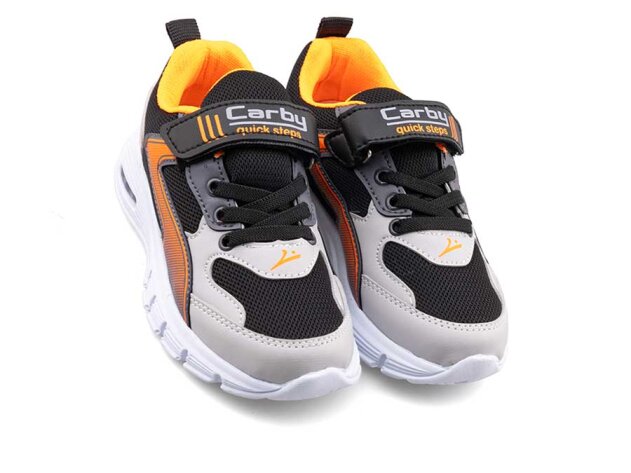 Carby 132 Patik Anrk Işıklı - Siyah/Buz/Füme/Oranj B.T - 2