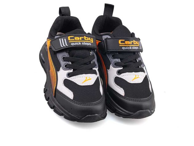 Carby 132 Patik Anrk Işıklı - Siyah/Buz/Oranj S.T - 2