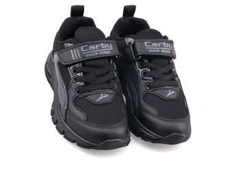 Carby 132 Patik Anrk Işıklı - Siyah/Rugan/Füme S.T - Carby