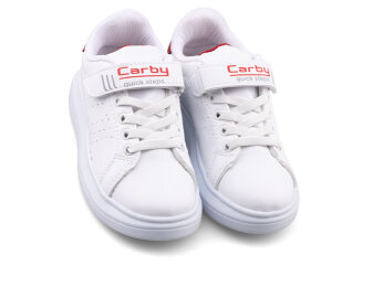 Carby 142 Patik Cilt - Beyaz/Kırmızı/Beyaz T - Carby