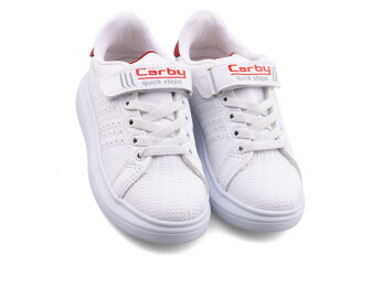 Carby 144 Patik Cilt - Beyaz/Kırmızı/Beyaz T - Carby