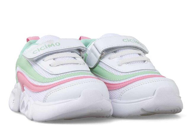 Cicimo 06 Patik Anrk Işıklı - Beyaz/Pembe/Su Yeşili - 2