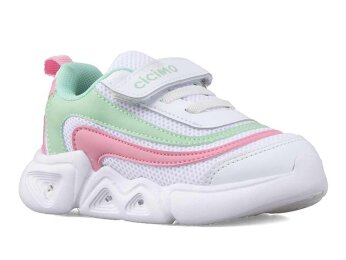 Cicimo 06 Patik Anrk Işıklı - Beyaz/Pembe/Su Yeşili - Cicimo