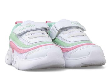 Cicimo 06 Patik Anrk Işıklı - Beyaz/Pembe/Su Yeşili - Cicimo