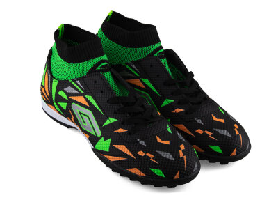 Dugana 2303 Merdane Halısaha Çoraplı - Siyah/F. Yeşil - 2