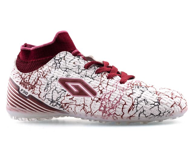 Dugana F50 Merdane Halısaha Çoraplı - Beyaz/Bordo - 5