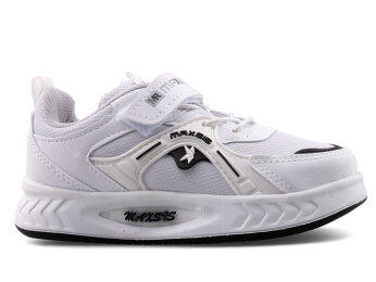 Maxsis 614 Patik Cilt Işıklı - Beyaz/Siyah - Maxsis