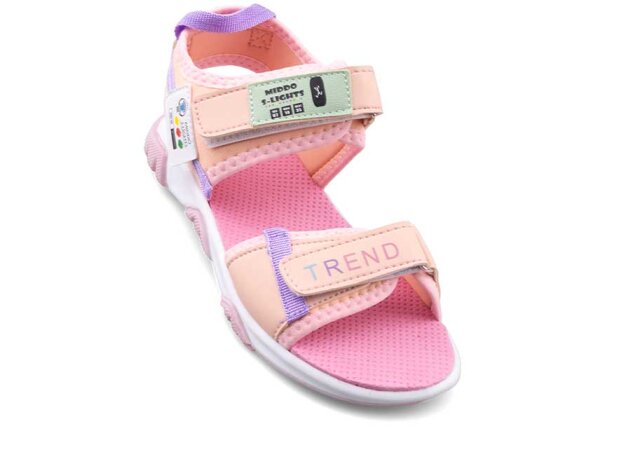 Middo 2023 Filet Şeritli Sandalet - Pembe/Lila - 2