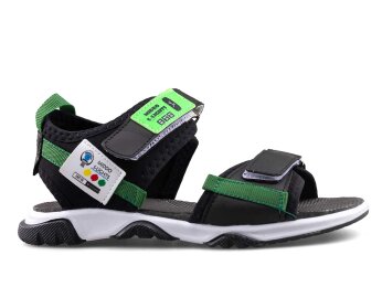 Middo 2023 Filet Şeritli Sandalet - Siyah/Yeşil - Middo