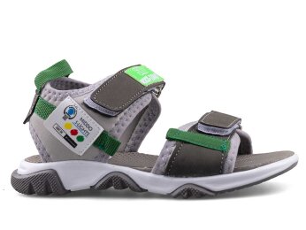 Middo 2023 Patik Şeritli Sandalet - Gri/Yeşil/Füme - 1