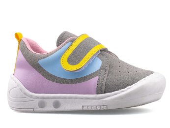 Middo Oki Bebe Süet - Gri/Pembe - Middo