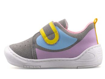 Middo Oki Bebe Süet - Gri/Pembe - Middo