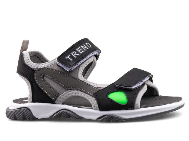 Middo Roy Filet Sandalet - Siyah/Gri - 1