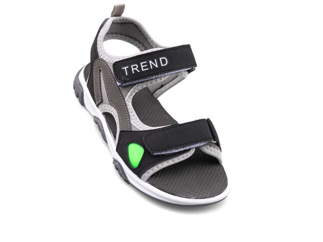 Middo Roy Filet Sandalet - Siyah/Gri - 2