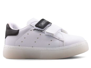 Middo Sonya Patik Cilt Işıklı - Beyaz/Beyaz/Siyah - Middo