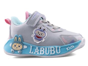 Miniyo 624 Bebe Cilt Işıklı - Gri/Mavi - Miniyo Kids