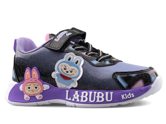 Labubu 624 Filet Cilt - Siyah/Lila - 1