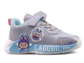 Labubu 624 Patik Cilt - Gri/Mavi - Miniyo Kids