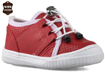 Momy İlkadım 103-1 Bebe Deri - Kırmızı - Momy